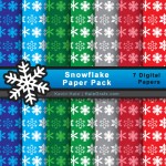 FREE Christmas Snowflake Digital Paper Pack