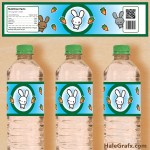 FREE Printable Kawaii Bunny Water Bottle Labels