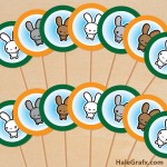 FREE Printable Kawaii Bunny Cupcake Toppers