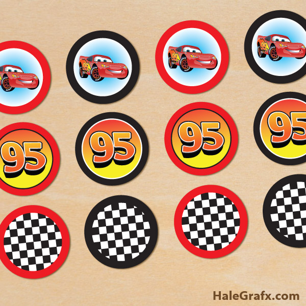 FREE Printable Disney Cars Lightning McQueen Cupcake Toppers FREE Printable Disney Cars Lightning McQueen Cupcake Toppers