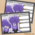 FREE Printable Despicable Me Evil Minions Birthday Invitation