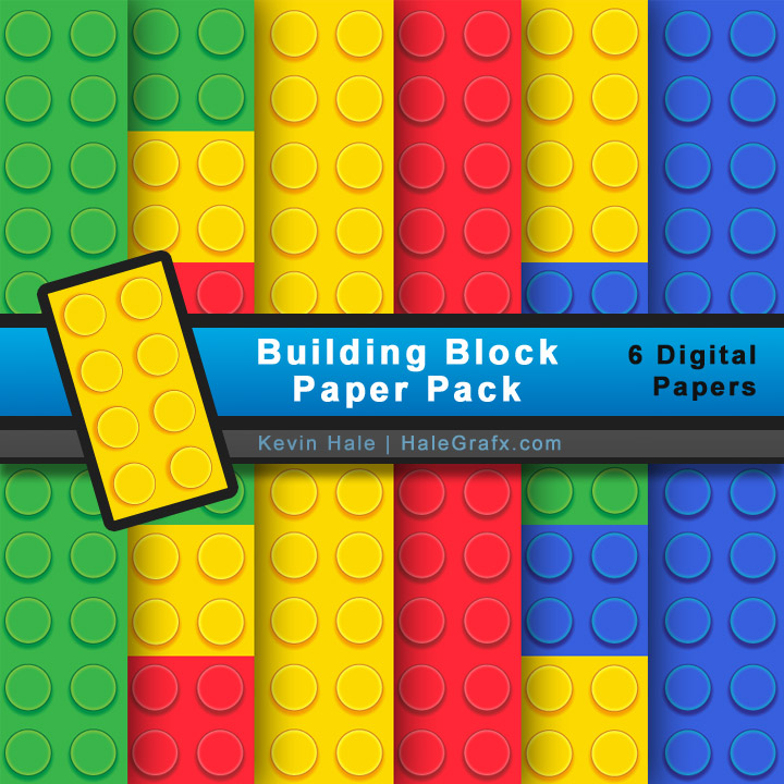 FREE LEGO Building Block Digital Paper Pack
