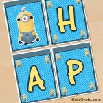 FREE Printable Despicable Me Minions Birthday Banner Pack