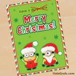 FREE Printable Despicable Me Christmas Minion Greeting Card