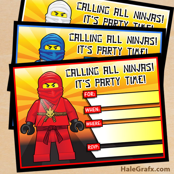 Lego Ninjago Party Invitations Printable Free 1