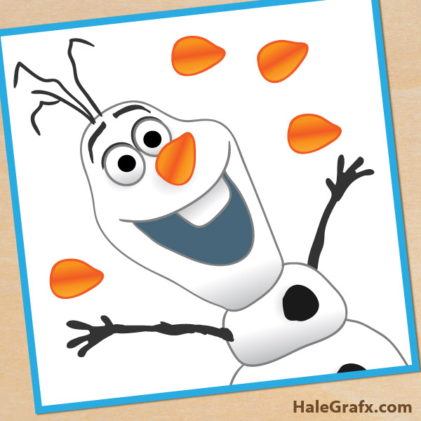 FREE Frozen Pin the Carrot on Olaf the Snowman Printable