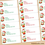 FREE Printable Christmas Minions Address Labels