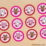 FREE Printable Valentine’s Day Bunny Cupcake Toppers
