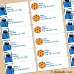 FREE Printable Cookie Monster Address Labels