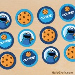FREE Printable Cookie Monster Cupcake Toppers