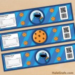 FREE Printable Cookie Monster Water Bottle Labels