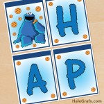 FREE Printable Cookie Monster Birthday Banner