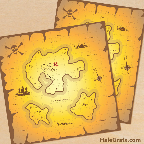 FREE Printable Pirate Treasure Maps