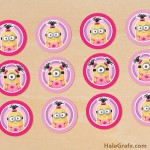 FREE Printable Despicable Me Girl Minions Cupcake Toppers