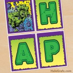 FREE Printable Incredible Hulk Birthday Banner