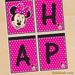 FREE Printable Minnie Mouse Birthday Banner