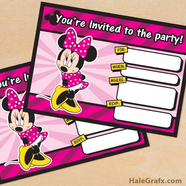 minnie mouse invitations templates free