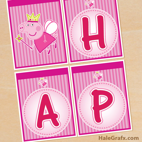 Free Printable Peppa Pig Birthday Banner