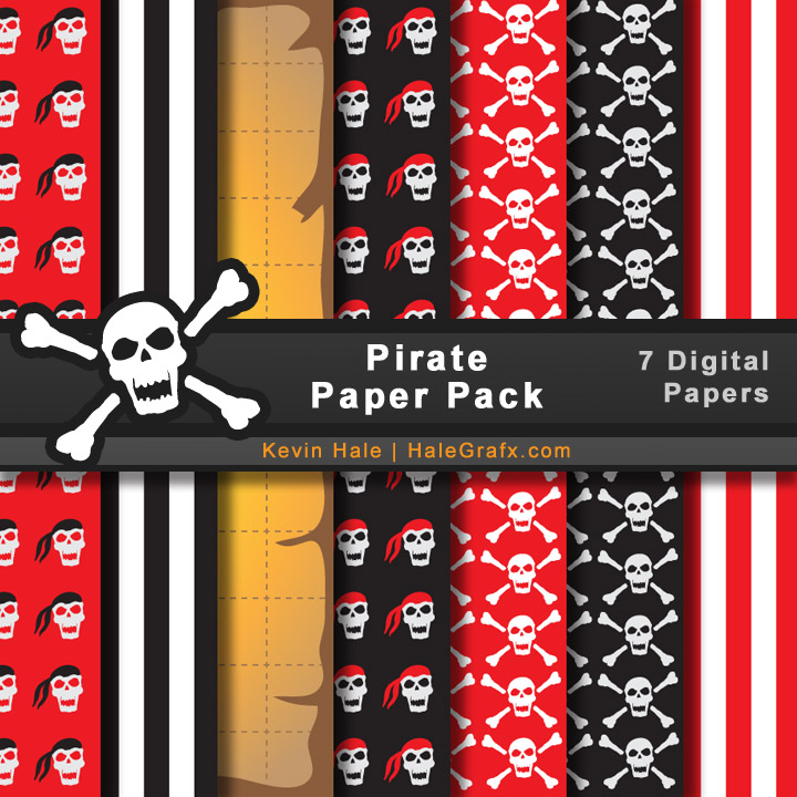 FREE Pirate Digital Paper Pack