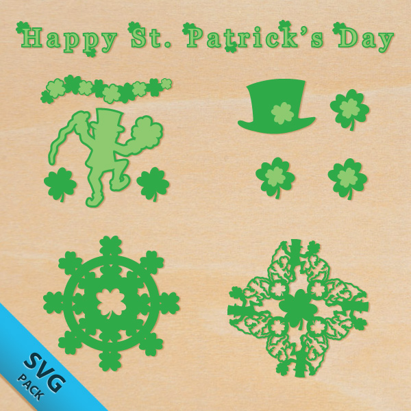 FREE St. Patrick's Day Shamrock and Leprechaun SVG Pack