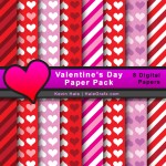 FREE Valentine’s Day Digital Paper Pack