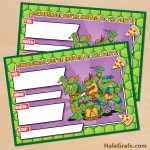 FREE Printable Retro TMNT Ninja Turtle Birthday Invitation