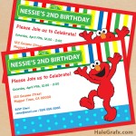 FREE Printable Sesame Street Elmo Birthday Invitation
