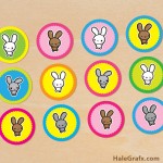 FREE Printable Kawaii Easter Bunny Cupcake Toppers