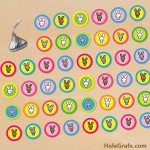 FREE Printable Easter Bunny Hershey’s Kisses Stickers