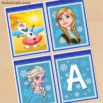 FREE Printable Frozen Alphabet and Birthday Banner Pack