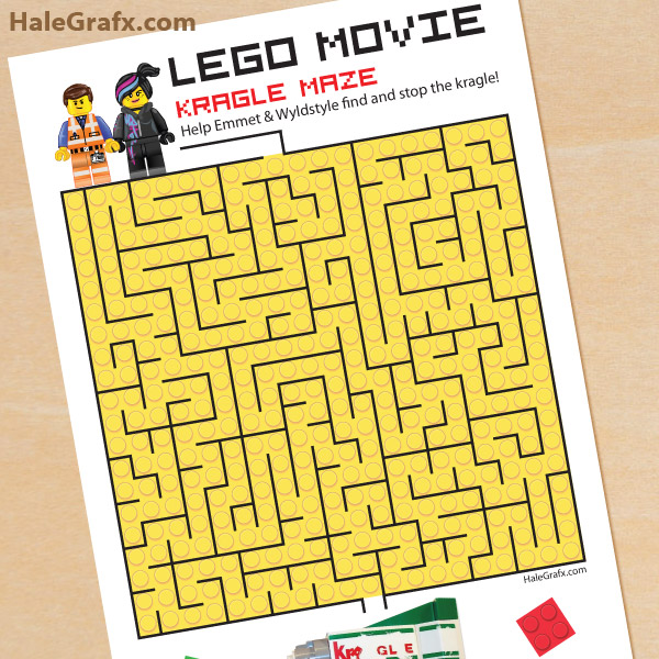 FREE Printable LEGO Movie Kragle Maze