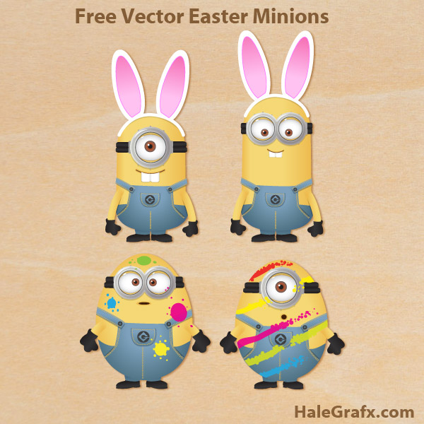 FREE Vector Despicable Me Easter Minions
