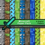 FREE Minecraft Digital Paper Pack