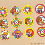 FREE Printable JoJo’s Circus Clown Cupcake Toppers