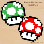FREE Super Mario Power Mushroom SVG Pack