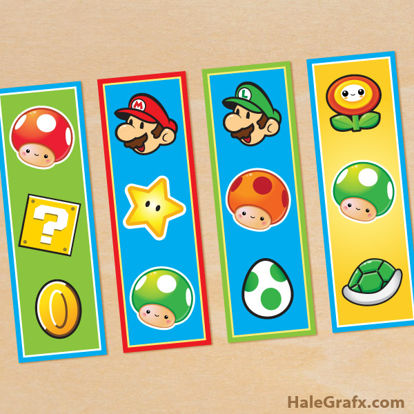 FREE Printable Super Mario Bros. Bookmarks