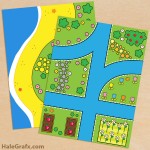 Free Printable Hello Kitty themed Play Mat Set