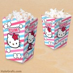 FREE Printable Hello Kitty Popcorn Box