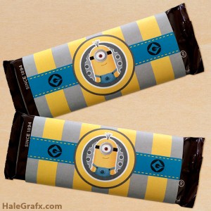 Free printable Minion candy bar wrappers