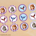FREE Printable Sofia the First Cupcake Toppers