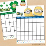 FREE Printable Despicable Me Minions Calendar Sheets