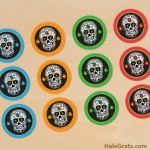 FREE Printable Day of the Dead Cupcake Toppers