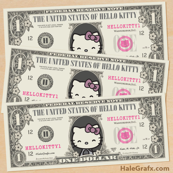 FREE Printable Hello Kitty Play Money