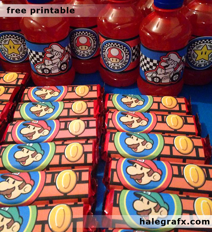 FREE Printable Mario Kart Water Bottle Labels FREE Printable Mario Kart Water Bottle Labels