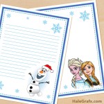 FREE Printable Frozen themed Stationery Set