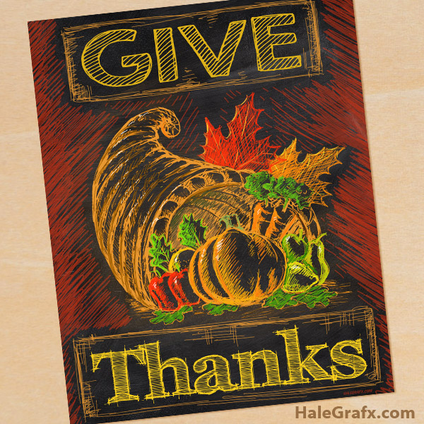  FREE Printable Thanksgiving Chalkboard Art