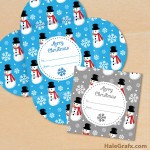 FREE Printable Christmas Snowman Pattern Gift Card Holders
