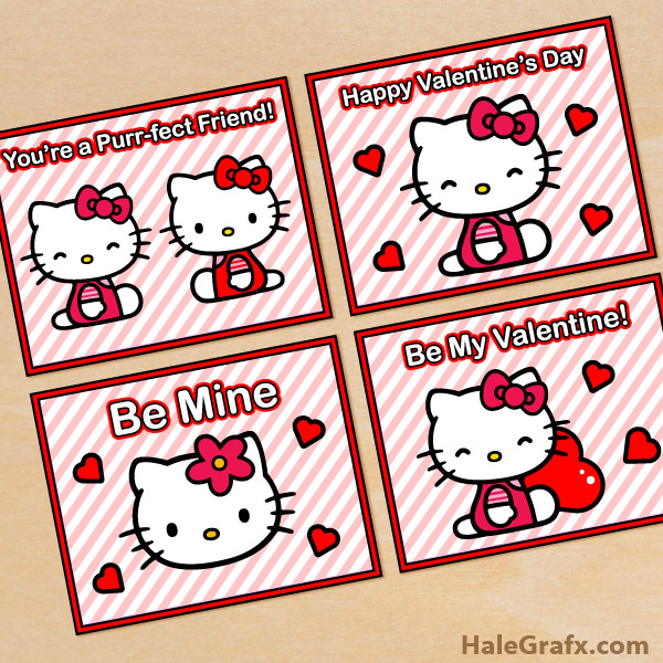 FREE Printable Hello Kitty Valentines FREE Printable Hello Kitty Valentines