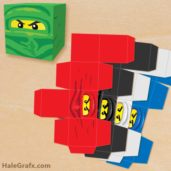 FREE Printable LEGO Ninjago Treat Box Set