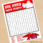 FREE Printable Big Hero 6 Word Search